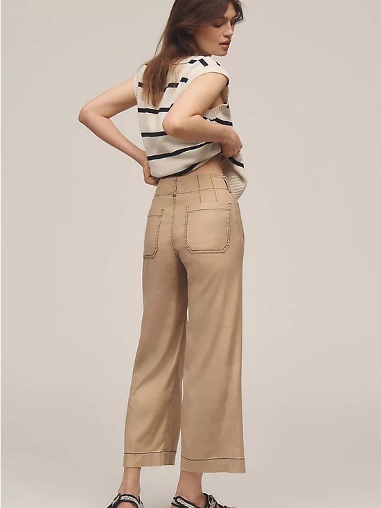 Anthropologie Pants - NWT Anthropologie Maeve the Colette Cropped Wide-Leg Pants